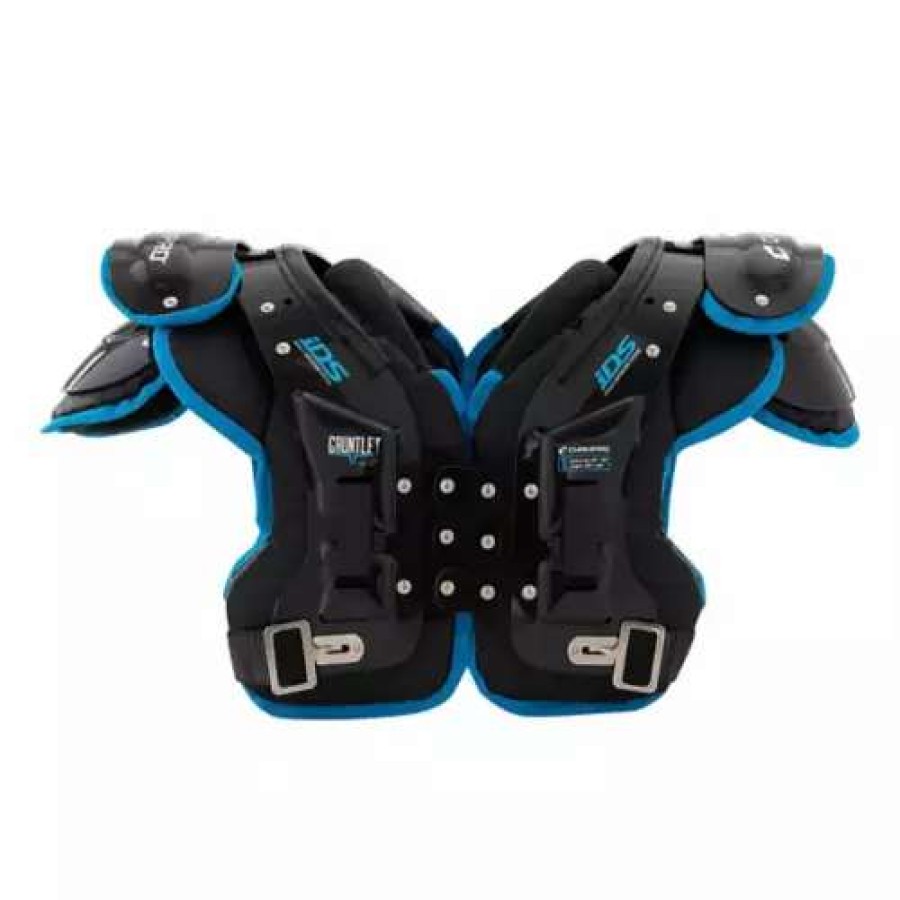 Football Gear * | Adult Champro Gauntlet Ii Football Shoulder Pads Black