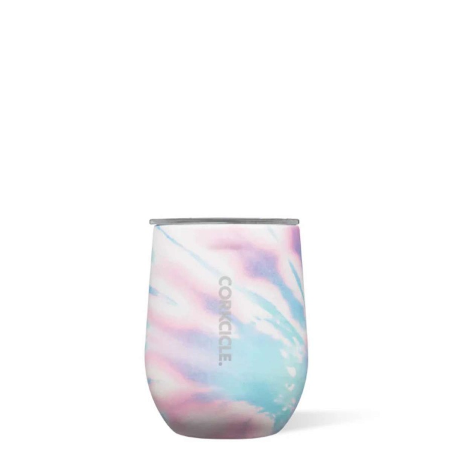 Home & Decor * | Corkcicle 12Oz Coastal Swirl Stemless Multi Pink