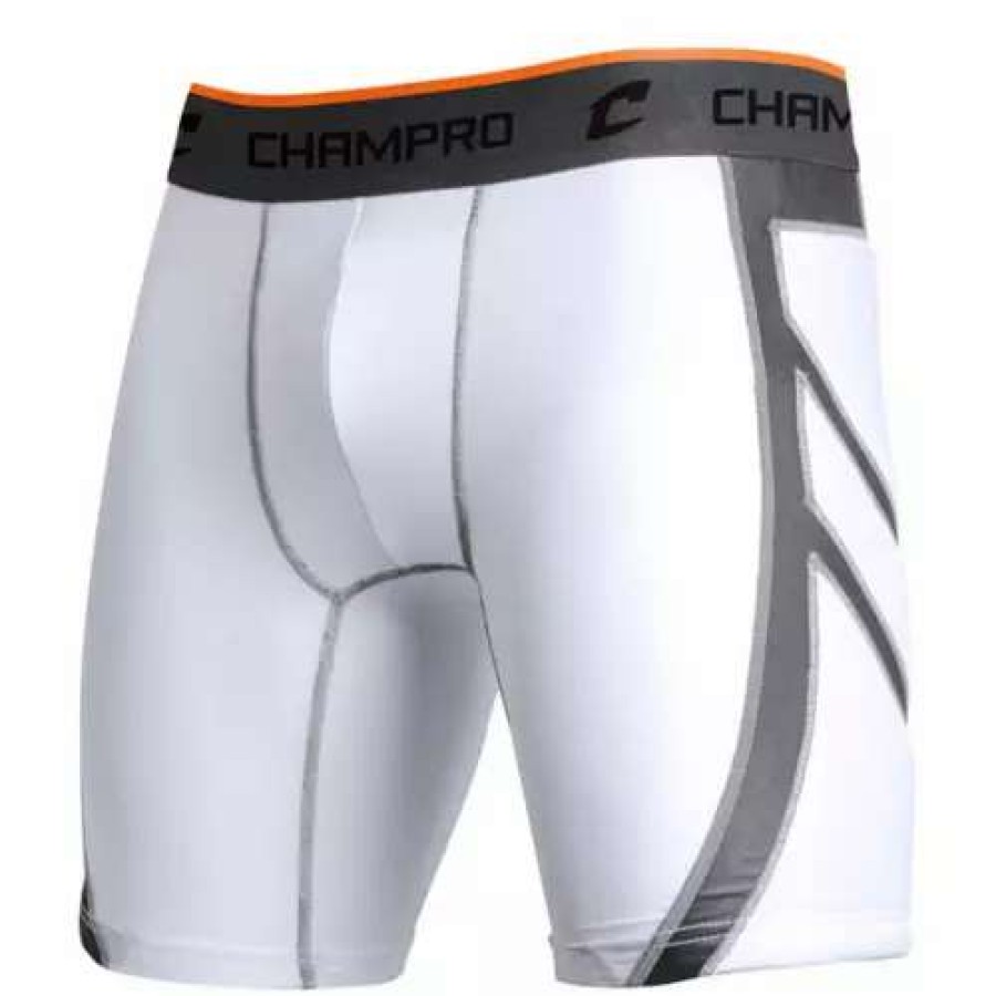 Baseball Gear * | Boys' Champro Wind-Up Baseball Sliding Compression Shorts White