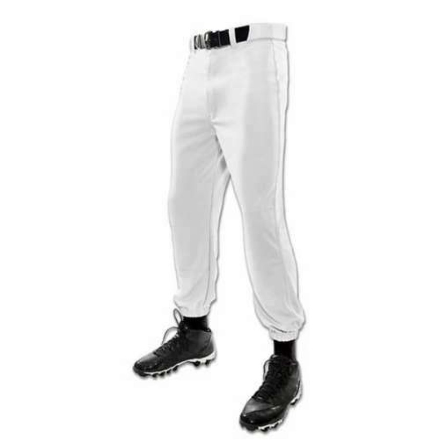 Baseball Gear * | Youth Champro Mvp Belted Baseball Pants White