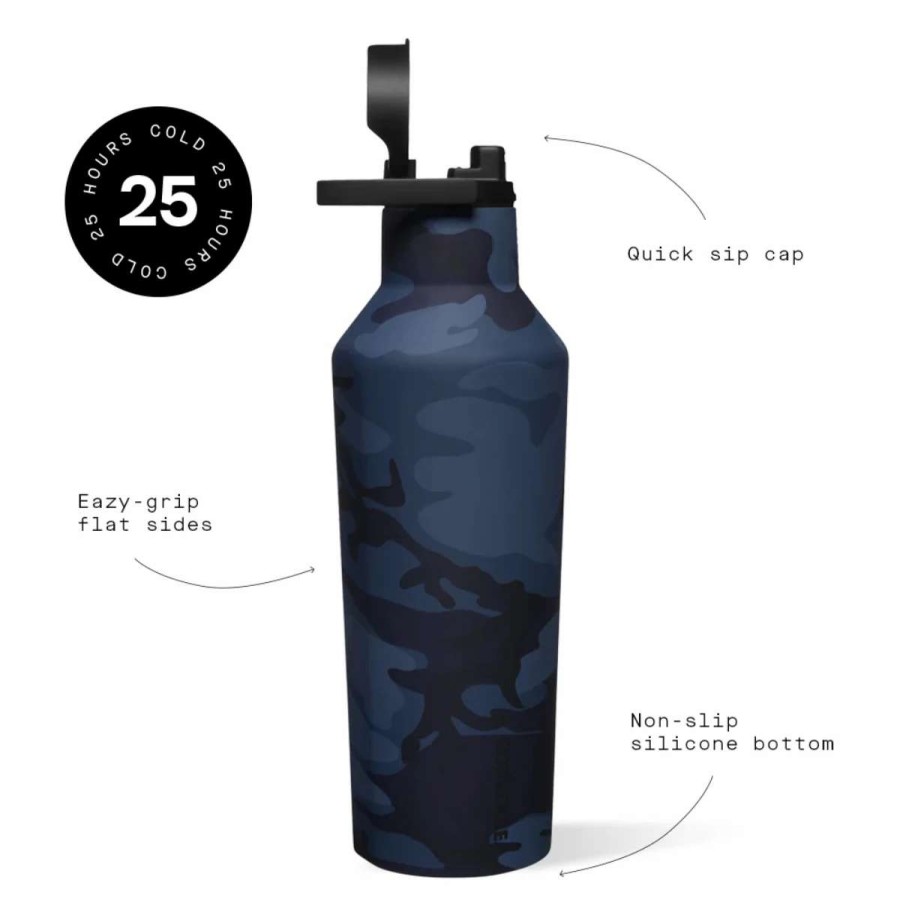 Home & Decor * | Corkcicle 20Oz Series A Sport Canteen Multi Navy