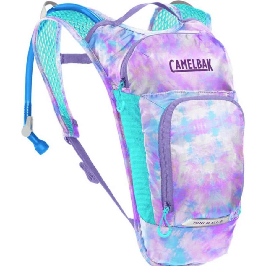 Bags, Packs & Travel * | Camelbak Mini M.U.L.E. 50Oz Hydration Pack With Crux 1.5L Reservoir Kids Multi Pink