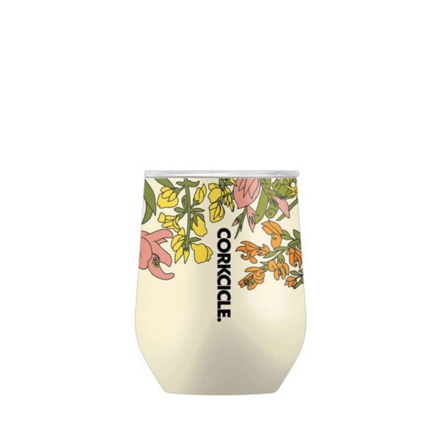 Home & Decor * | Corkcicle Stemless 12Oz Rifle Paper Cream