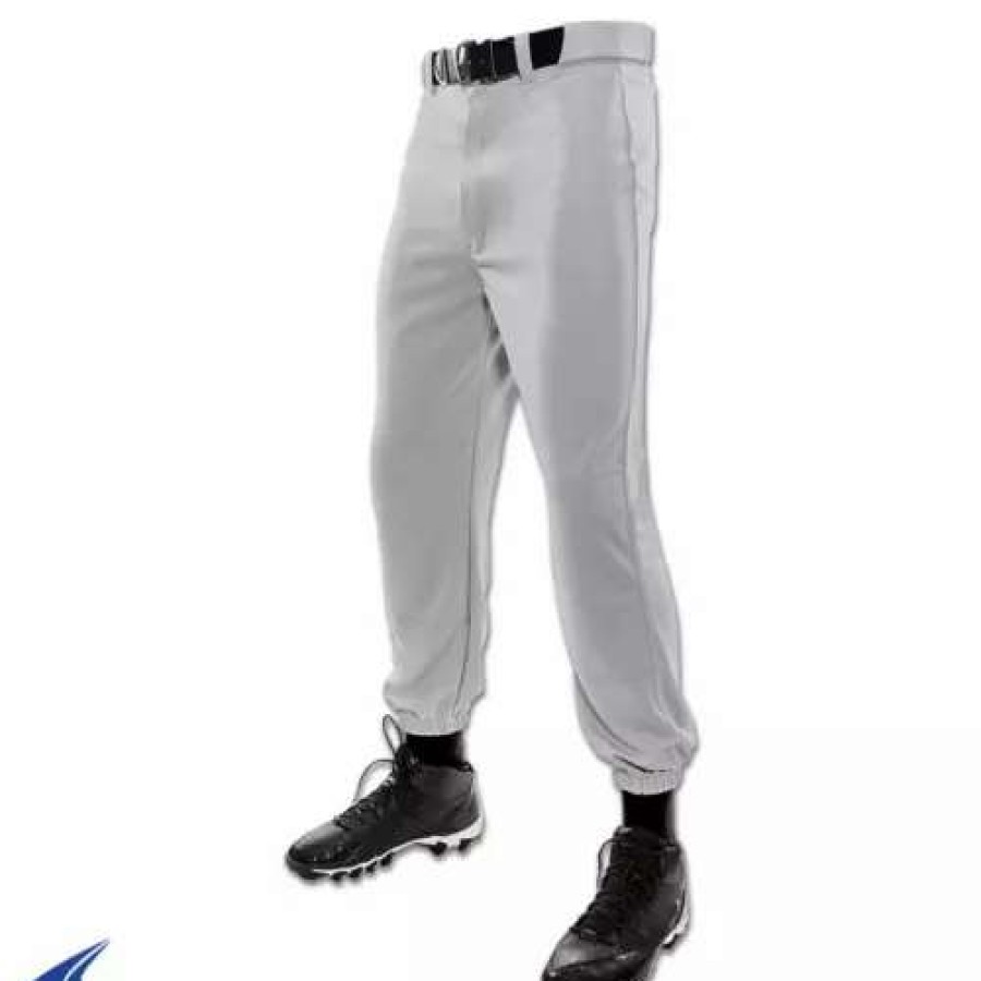 Baseball Gear * | Youth Champro Mvp Belted Baseball Pants Grey