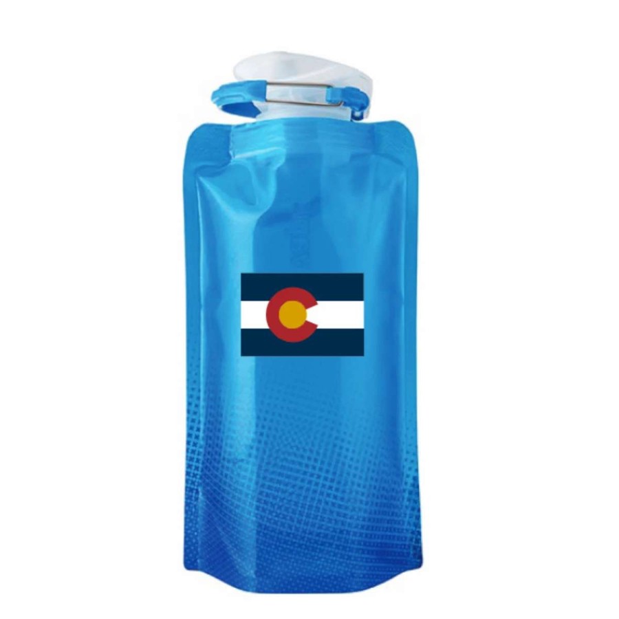 Hydration * | Vapur .5L Wide Mouth Anti-Bottle Colorado Print Waterbottle Royal Blue