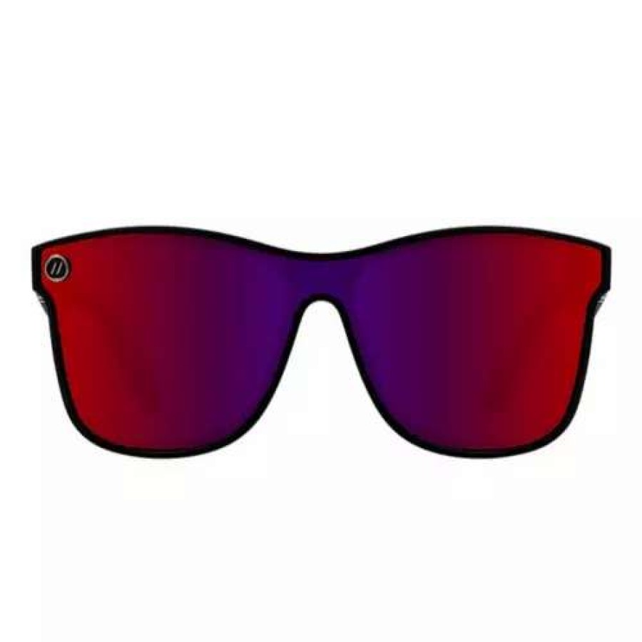 Sunglasses * | Blenders Eyewear Crimson Night Millenia X2 Polarized Sunglasses Matte Black/Black Red Mirr