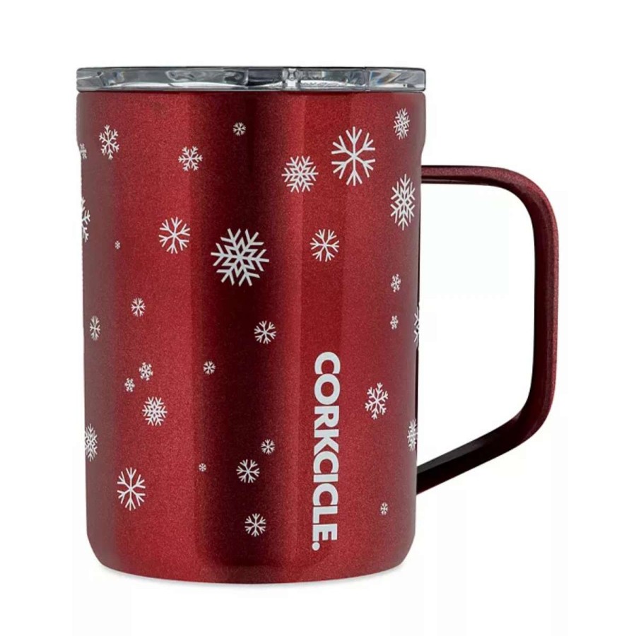 Hydration * | Corkcicle Snowfall Mug 16Oz Multi Red