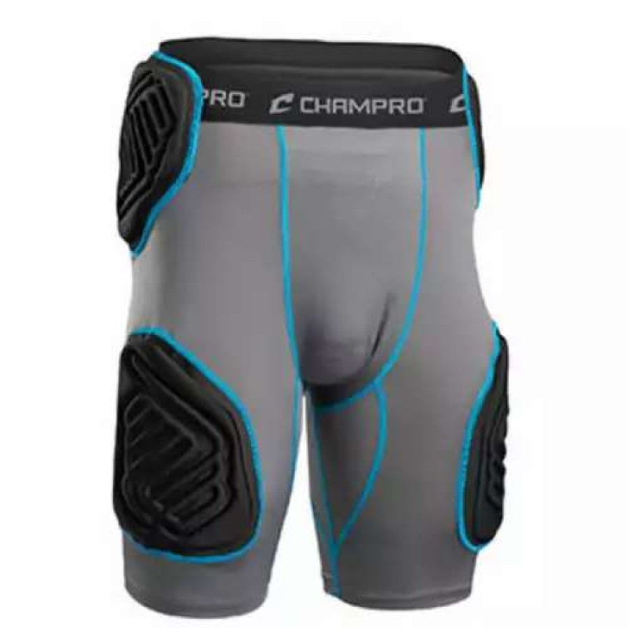 Football Gear * | Champro 6Pkt Youth Bull Rush Football Girdle Black