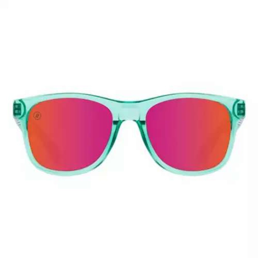 Sunglasses * | Blenders Eyewear Electric Kiss M Class X2 Polarized Sunglasses Gloss Crystal Teal/Hot Pin