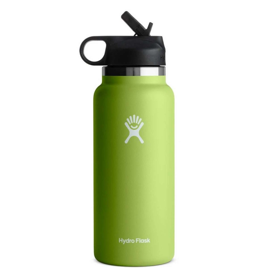 Hydration * | Hydro Flask 32 Oz Wide Mouth With Straw Water Bottle Lime