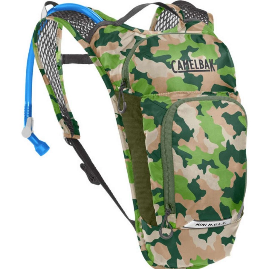 Bags, Packs & Travel * | Camelbak Mini M.U.L.E. 50Oz Hydration Pack With Crux 1.5L Reservoir Kids Camo